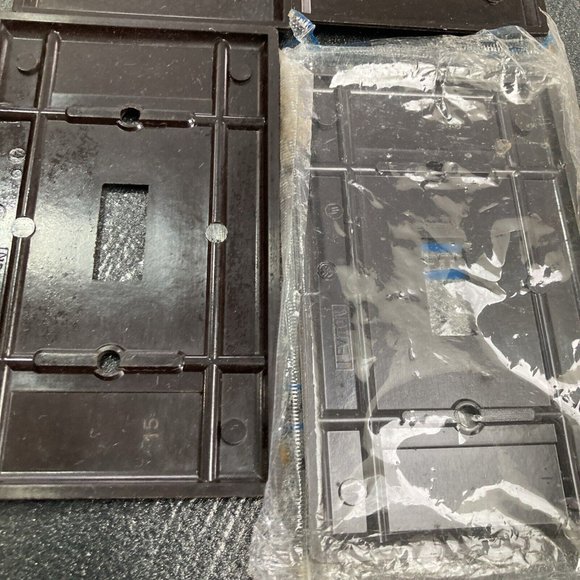 Vintage Leviton Light Switch Plate Wall Cover Brown Plates 1 New No Screws - Picture 6 of 6
